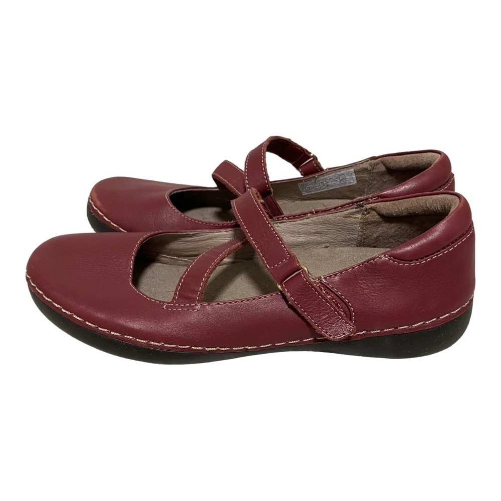 VIONIC Judith Burgandy Orthaheel Mary Jane Shoes, Sz 6. Academia Leather…